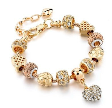 Pulsera Corazón Dorado