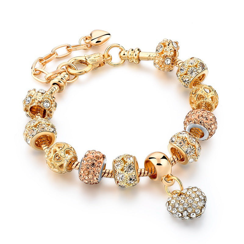 Pulsera Corazón Dorado