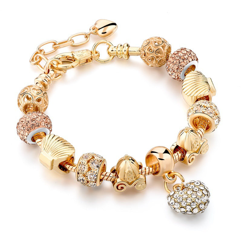 Pulsera Corazón Dorado