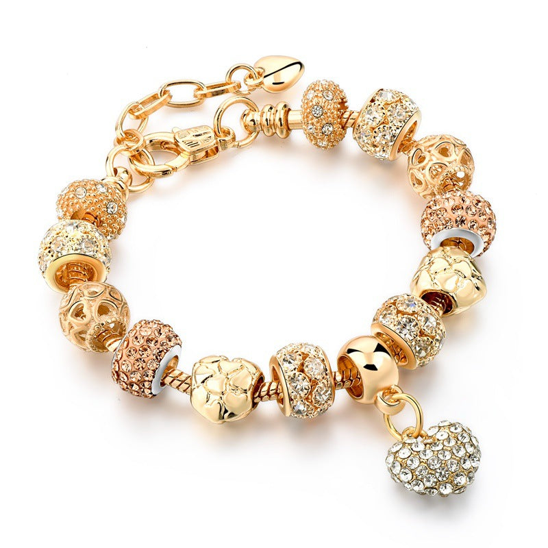 Pulsera Corazón Dorado