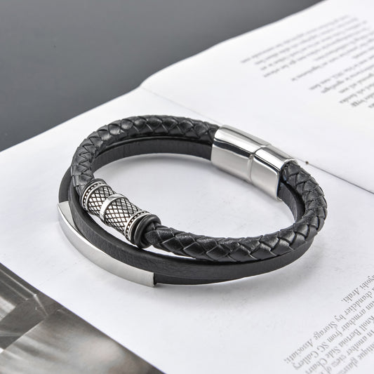 Pulseras de cuero & acero